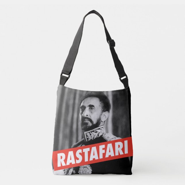 Bolso Cruzado Haile Selassie - Jah Rastafari reggae Roots Bag - (Anverso)
