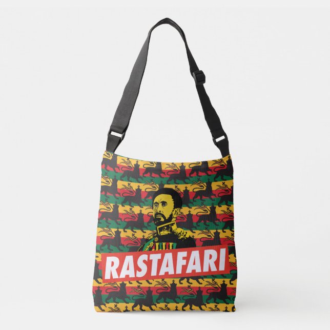 Bolso Cruzado Haile Selassie - Jah Rastafari reggae Roots Bag - (Anverso)
