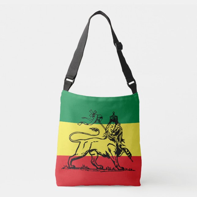 Bolso Cruzado Haile Selassie - Lion of Judah reggae Roots Bag - (Anverso)