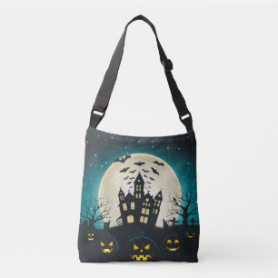 Bolso Cruzado Halloween azul y negro