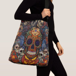 Bolso Cruzado Halloween,Fiesta de Calabaza de Cráneo de Azúcar, 