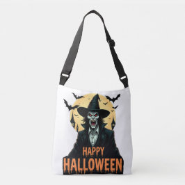 Bolso Cruzado Halloween Horror Bruja con ojos rojos