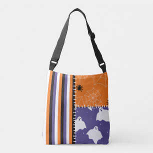 Bolso Cruzado Halloween Patchwork Strips Ghosts