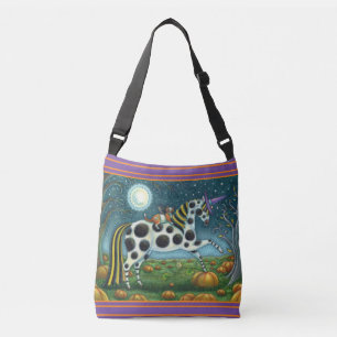 Bolso Cruzado HALLOWEEN PONY Y BAT CAT Whimsical Horse