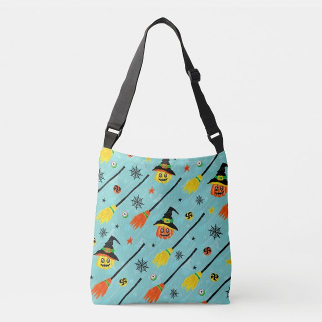 Bolso Cruzado Halloween Witchy Seamless Theme (Anverso)
