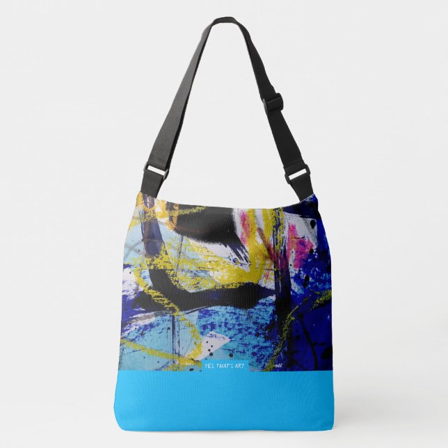 Bolso Cruzado HappyDay&Blue, Abstract Art  (Anverso)