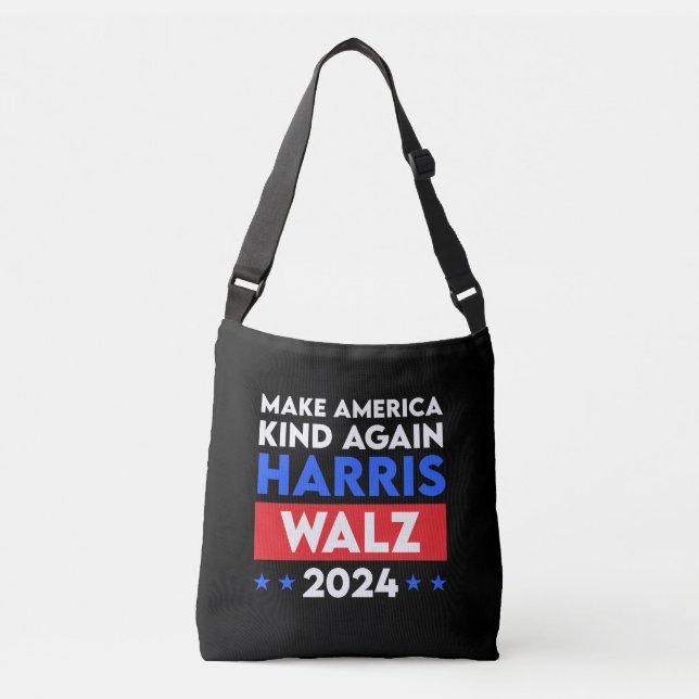 Bolso Cruzado Harris Walz 2024 hace que Estados Unidos vuelva a  (Anverso)
