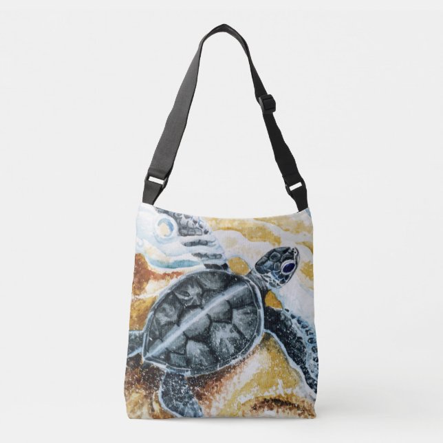 Bolso Cruzado Hatchling de Honu (tortuga de mar verde) (Anverso)