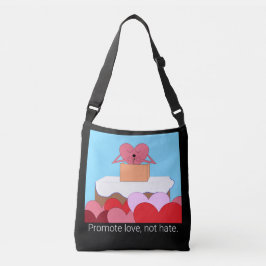 Bolso Cruzado Heart Giving a Speech About Love: