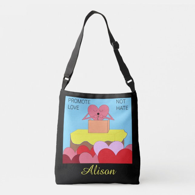 Bolso Cruzado Heart Habla Acerca Del Amor: (Reverso)