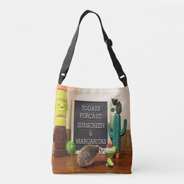 Bolso Cruzado Hedgehog Sunscreen y Margaritas (Reverso)
