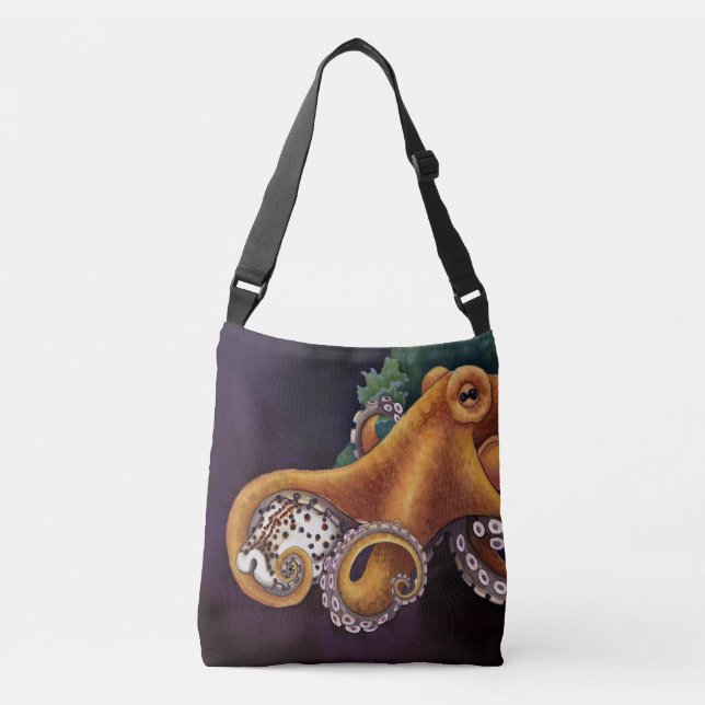 Bolso Cruzado He'e (pulpo) con Cowry (Anverso)