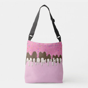 Bolso Cruzado Helado de crema rosa espolvorear llovizna