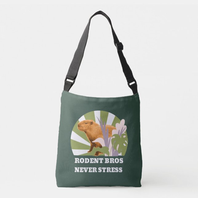 Bolso Cruzado Hermanos Roedores Nunca Estresan Capybara (Anverso)