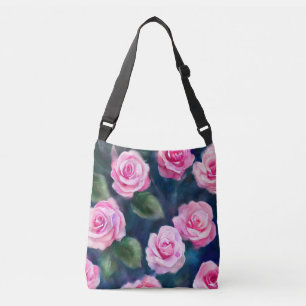 Bolso Cruzado Hermosa acuarela popular colección de rosas rosas
