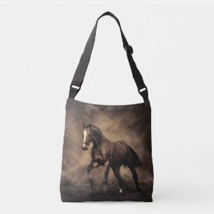 Bolso Cruzado Hermosa almohada de caballo marrón