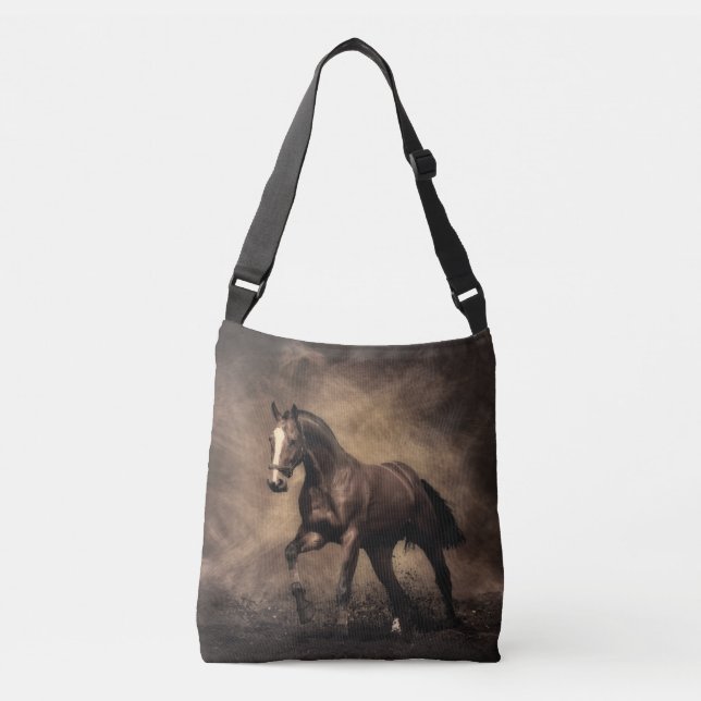 Bolso Cruzado Hermosa almohada de caballo marrón (Anverso)