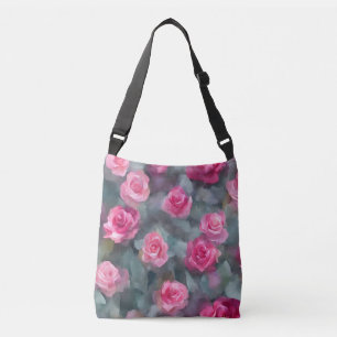 Bolso Cruzado Hermosa Colección popular de color de agua rosa ro