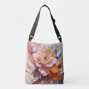 Bolso Cruzado Hermosa flor grande en ambos lados