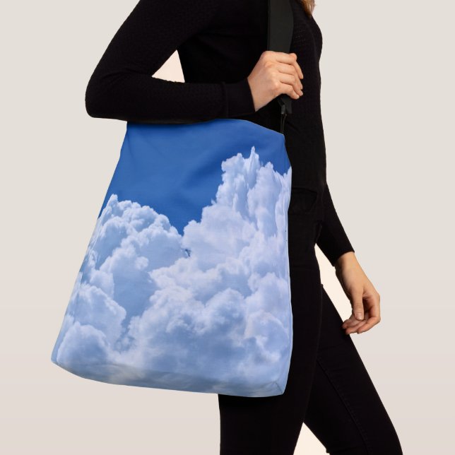 Bolso Cruzado Hermosas nubes esponjosas blancas (Detalle)