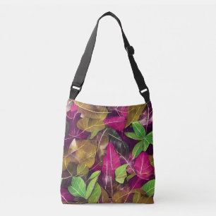 Bolso Cruzado Hermoso patrón de hojas otoño