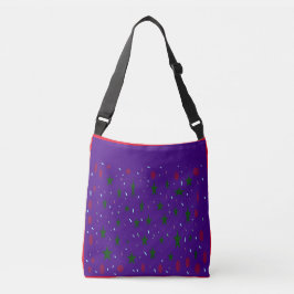Bolso Cruzado Hermoso violeta profundo con delicados patrones
