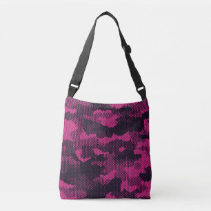 Bolso Cruzado Hexagonal de camuflaje, fondo de textura militar