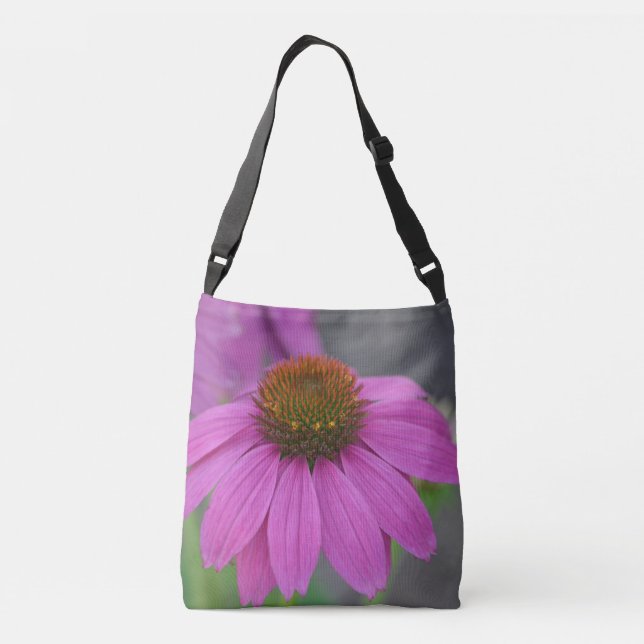 Bolso Cruzado Hibiscus rosa y flor de cono (Reverso)