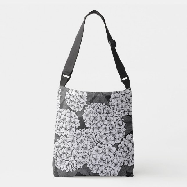 Bolso Cruzado Hidrangea blanca (Anverso)