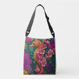 Bolso Cruzado Hippocampe-fleur de cerisier – Créature marine hyb