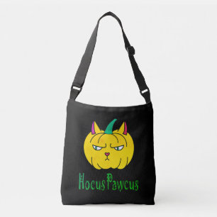 Bolso Cruzado Hocucus pawcus Halloween calabaza ginger cat magia