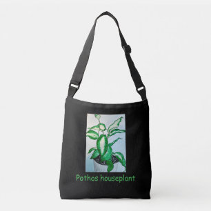Bolso Cruzado Hogar de Pothos en negro
