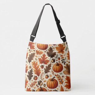 Bolso Cruzado hojas/calabazas/bellotas clásicas Otoño