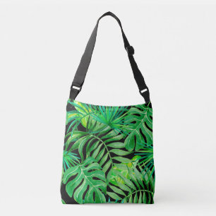 Bolso Cruzado Hojas de acuarela tropical: Elegancia sin costura.
