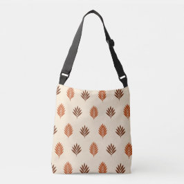 Bolso Cruzado Hojas de otoño beige y marrón intenso
