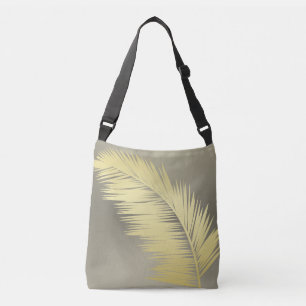Bolso Cruzado Hojas doradas de palma tropical