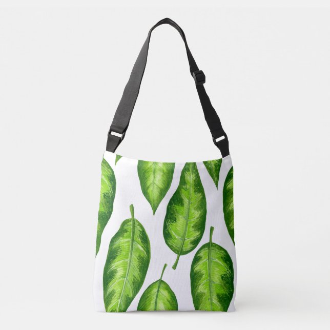 Bolso Cruzado Hojas tropicales (Anverso)