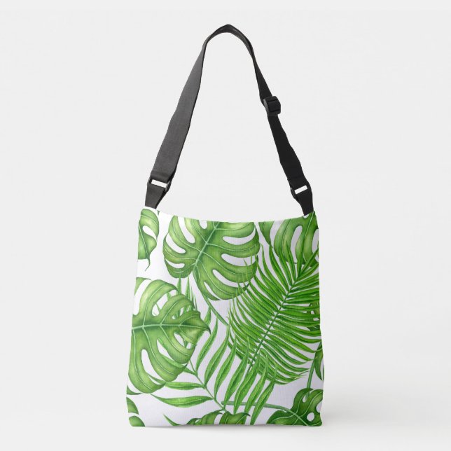 Bolso Cruzado Hojas tropicales (Anverso)