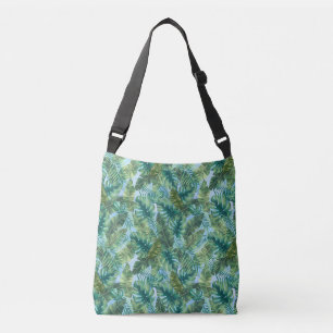 Bolso Cruzado Hojas tropicales de plantas verdes