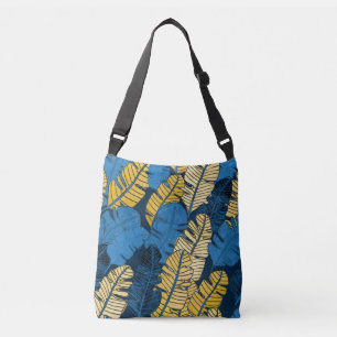 Bolso Cruzado Hojas tropicales dibujadas a mano: sin costura