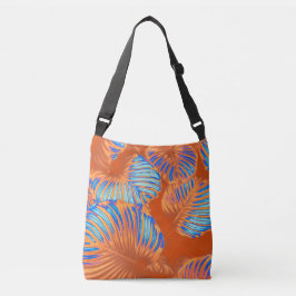 Bolso Cruzado Hojas tropicales Naranjas quemadas