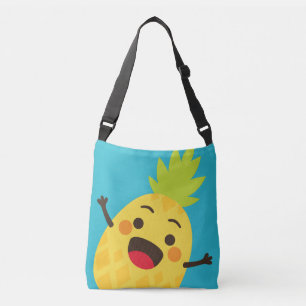Bolso Cruzado ¡Hola amigos! Ilustracion de piña