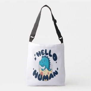 Bolso Cruzado Hola Dinosaurio divertido humano