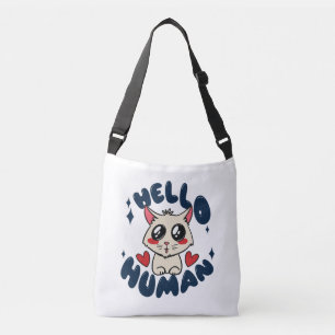 Bolso Cruzado Hola humano Gato Lindo