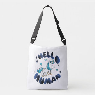 Bolso Cruzado Hola humano hermoso unicornio