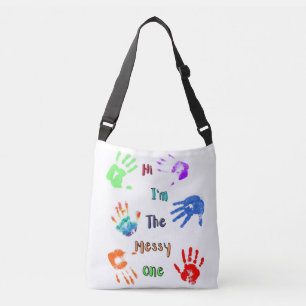 Bolso Cruzado Hola, soy el desordenado - Paint Handprints
