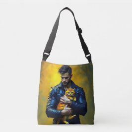 Bolso Cruzado Hombre caliente con un gato