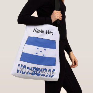 Bolso Cruzado Hondúras Bandera de Hondúras Personalización Negra