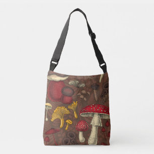Bolso Cruzado Hongos silvestres en marrón