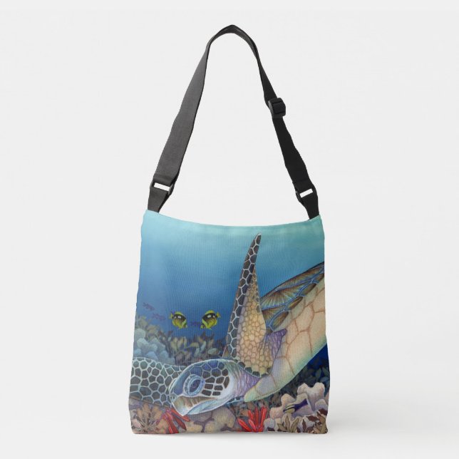 Bolso Cruzado Honu (tortuga de mar verde) (Anverso)